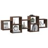 vidaXL &Eacute;tag&egrave;re murale ch&ecirc;ne marron 129x18x42 cm bois d'ing&eacute;nierie