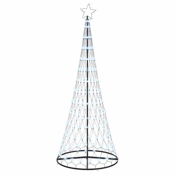 vidaXL Arbre de Noël LED Blanc froid 100 x 100 x 250 cm Métal