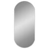 vidaXL Miroir mural Argent&eacute; 90x40 cm Ovale