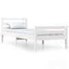 vidaXL Cadre de lit sans matelas blanc bois massif 90x200 cm