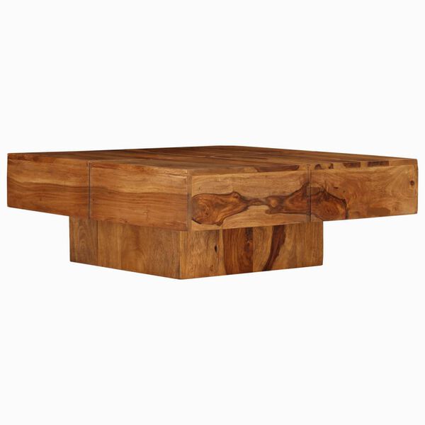 vidaXL Table basse 80x80x30 cm bois d'acacia massif