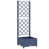 vidaXL Jardini&egrave;re avec treillis Bleu Gris 40x40x121,5 cm PP