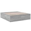 vidaXL Cadre de lit sans matelas sonoma gris 200x200 cm