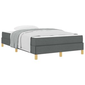 vidaXL Lit &agrave; ressorts avec matelas Gris fonc&eacute; 120 x 190 cm tissu