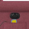 vidaXL Fauteuil inclinable de massage &eacute;lectrique Rouge bordeaux Tissu