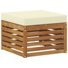 vidaXL Pouf d'Ext&eacute;rieur Bois d'Acacia Massif Naturel