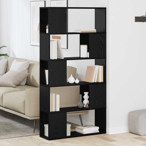 vidaXL Ensemble meuble TV Noir 80 x 24 x 156 cm Bois d'ing&eacute;nierie