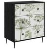 vidaXL Commode GOTHA Impression d'arbre vert 66 x 36,5 x 76 cm