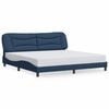 vidaXL Cadre de lit sans matelas Hvar bleu 200x200 cm tissu