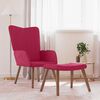 vidaXL Chaise de relaxation avec repose-pied Rouge bordeaux Velours