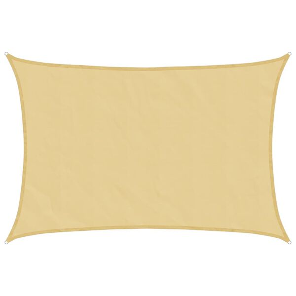 vidaXL Voile d'ombrage sable 6x4 m 100 % polyester oxford