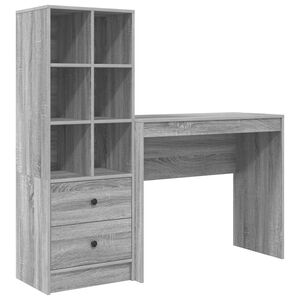 vidaXL Bureau Gris Sonoma 135,5 x 40 x 127 cm 2 pc