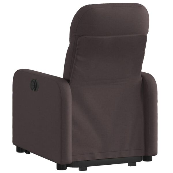 vidaXL Fauteuil inclinable électrique marron foncé tissu