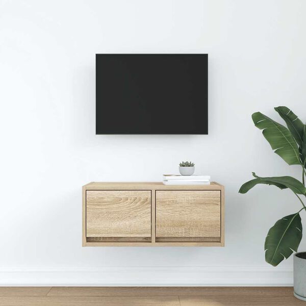 vidaXL Meuble TV chêne sonoma 60x31x25,5 cm bois d'ingénierie