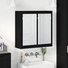 vidaXL Armoire Miroir de Salle de Bain avec porte Noir 60 x 20 x 60 cm
