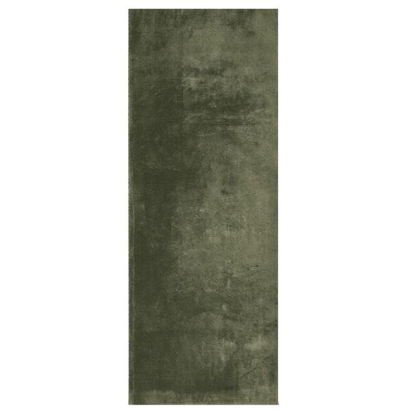 vidaXL Tapis HUARTE &agrave; poils courts doux et lavable vert for&ecirc;t 80x200cm