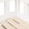 vidaXL Lit de jour avec gigogne et tiroirs sans matelas blanc 80x200cm