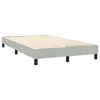 vidaXL Sommier &agrave; lattes de lit et matelas et LED gris clair 120x220cm velours