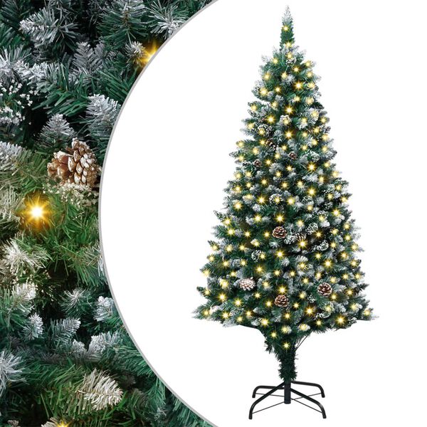 vidaXL Sapin de No&euml;l artificiel Vert 180 cm PVC, Acier et Plastique