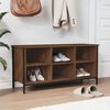 vidaXL Armoire &agrave; chaussures ch&ecirc;ne marron 100x35x50cm bois d'ing&eacute;nierie