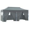 vidaXL Tente de r&eacute;ception pliable avec 4 parois 3x6 m Acier Anthracite