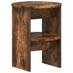 vidaXL Meuble d'appoint Ch&ecirc;ne Fum&eacute; &Oslash;40 x 50 cm Bois d&rsquo;ing&eacute;nierie