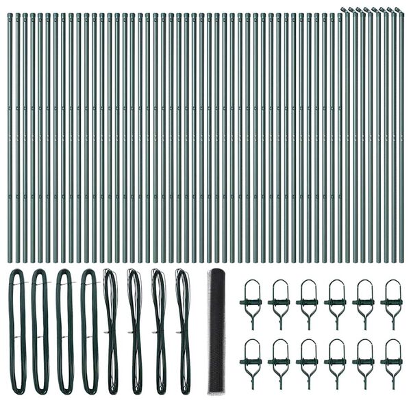 vidaXL Poteau de cl&ocirc;ture. Gris 100 x 1,2 m (treillis de 36 mm)