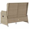 vidaXL Banc inclinable de jardin avec coussins beige résine tressée