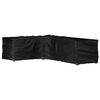 vidaXL Housse de salon de jardin en forme de L 18 &oelig;illets 220x285x80cm