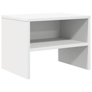 vidaXL Table de chevet Blanc 40x30x30 cm Bois d'ing&eacute;nierie
