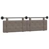 vidaXL T&ecirc;te de lit suspendue Gris PU antique