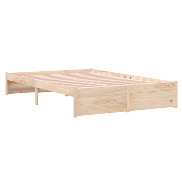 vidaXL Cadre de lit sans matelas bois massif 120x200 cm