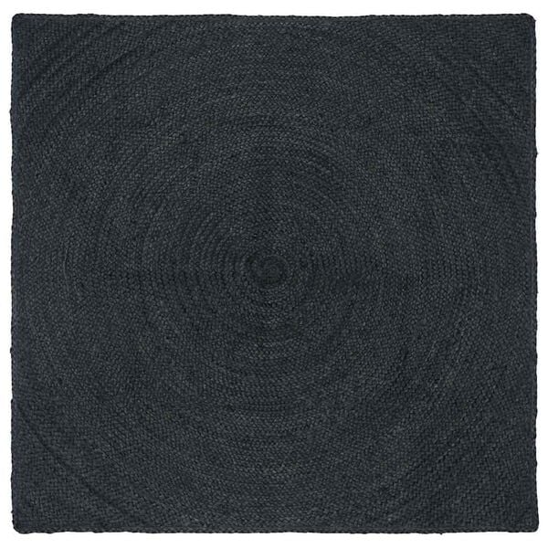 vidaXL Tapis de surface Carr&eacute; Gris fonc&eacute; 160 x 160 cm Jute