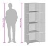 vidaXL Armoire de rangement jardin Gris 59x40x180 cm Résine tressée