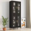 vidaXL Armoire murale suspendue Noir 69,5x34x90 cm