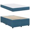 vidaXL Cadre de lit avec matelas Bleu 120 x 190 cm tissu