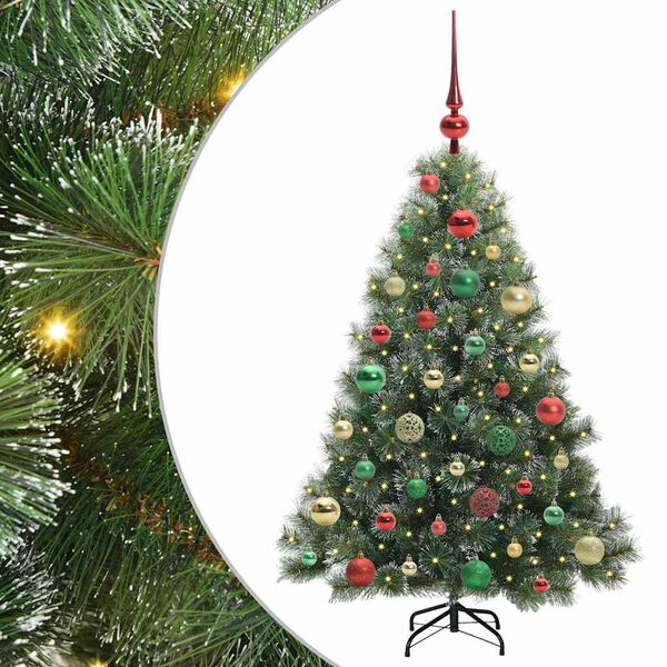 vidaXL Sapin de No&euml;l artificiel avec 150 LED Vert 120 cm PE et PVC