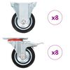vidaXL 16 pcs Roulettes 75 mm