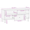 vidaXL Meuble TV noir 100x33x46 cm bois massif de manguier