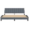 vidaXL Cadre de lit sans matelas Hanko gris fonc&eacute; 180x200 cm velours