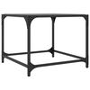vidaXL Tables basses avec dessus en verre noir 2 pcs 50x50x40 cm acier