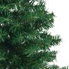 vidaXL Arbre de No&euml;l artificiel d'angle Vert 240 cm PVC et m&eacute;tal