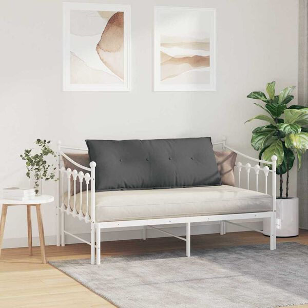 vidaXL Coussin de Dos Gris fonc&eacute; 120 x 19 x 50 cm tissu