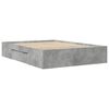 vidaXL Cadre de lit sans matelas gris b&eacute;ton 120x200 cm bois ing&eacute;nierie