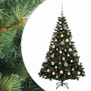 vidaXL Arbre de No&euml;l Artificiel avec Boule 120 cm 150 LED Blanc chaud