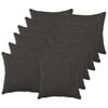 vidaXL Housse de coussin 12 pc HEERLEN Gris fonc&eacute; 40 x 40 cm Boucl&eacute;