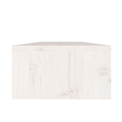 vidaXL Support de moniteur Blanc 50x24x13 cm Bois de pin solide
