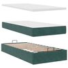 vidaXL Cadre de lit ottoman avec matelas vert fonc&eacute; 160x200 cm velours