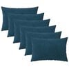 vidaXL Coussin avec oreiller HEERLEN 6 pi&egrave;ces Bleu Velours
