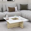 vidaXL Table basse Blanc ch&ecirc;ne sonoma 79,5x79,5x30cm Bois d'ing&eacute;nierie